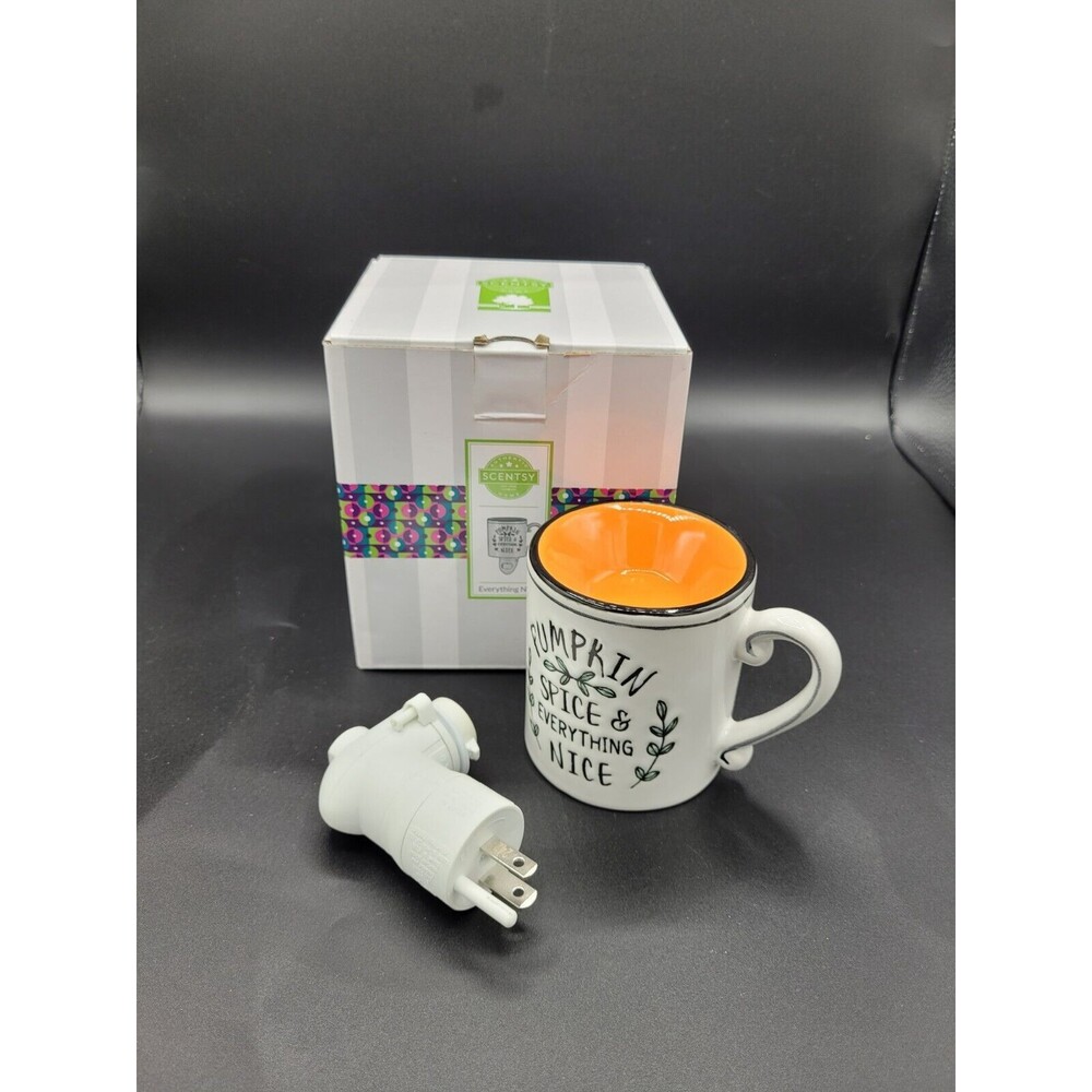 Scentsy Fall Wax Wall Warmer - "Pumpkin Spice & Everything Nice" Mug - tested